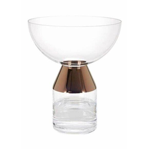TOM DIXON Large Tank Vase Clear Transparent & Copper NIB - Picture 1 of 2